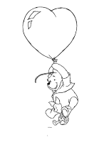 A coloring page of winnie the pooh - group